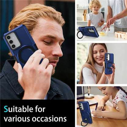 For Samsung Galaxy S23 FE Case Hybrid TPU+PC Kickstand Anti-scratch Phone Protector