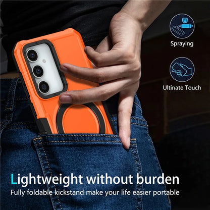 For Samsung Galaxy S23 FE Case Hybrid TPU+PC Kickstand Anti-scratch Phone Protector