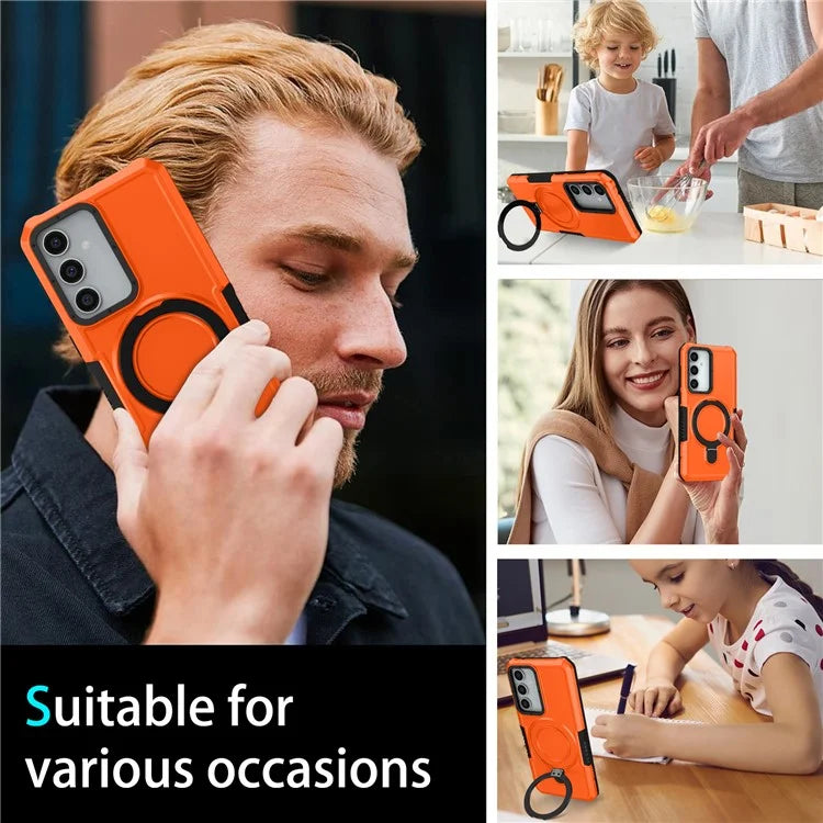 For Samsung Galaxy S23 FE Case Hybrid TPU+PC Kickstand Anti-scratch Phone Protector