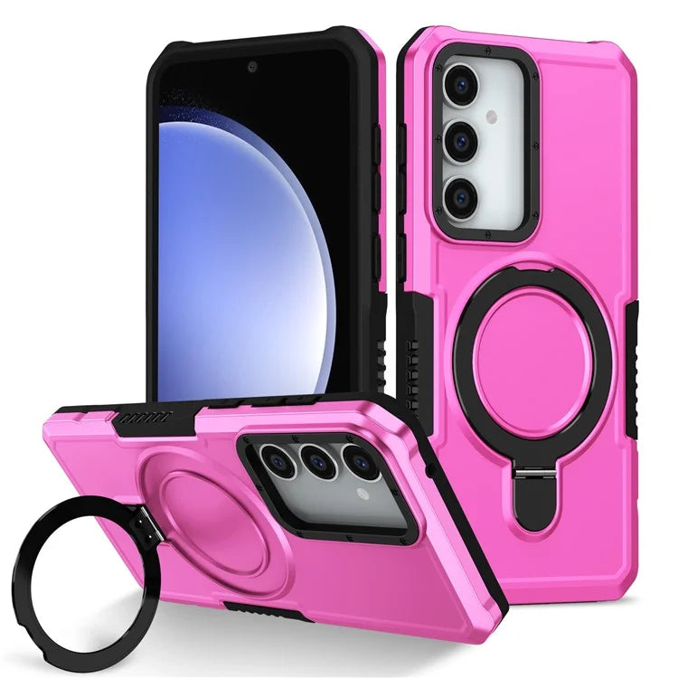 For Samsung Galaxy S23 FE Case Hybrid TPU+PC Kickstand Anti-scratch Phone Protector