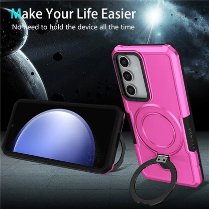 For Samsung Galaxy S23 FE Case Hybrid TPU+PC Kickstand Anti-scratch Phone Protector