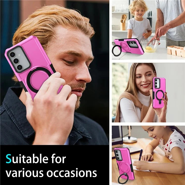 For Samsung Galaxy S23 FE Case Hybrid TPU+PC Kickstand Anti-scratch Phone Protector