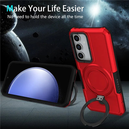 For Samsung Galaxy S23 FE Case Hybrid TPU+PC Kickstand Anti-scratch Phone Protector