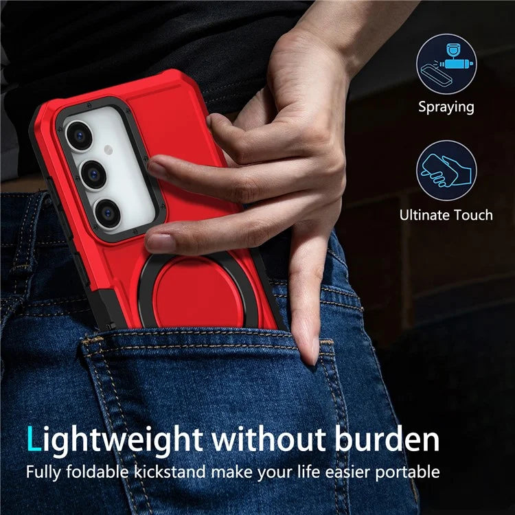 For Samsung Galaxy S23 FE Case Hybrid TPU+PC Kickstand Anti-scratch Phone Protector