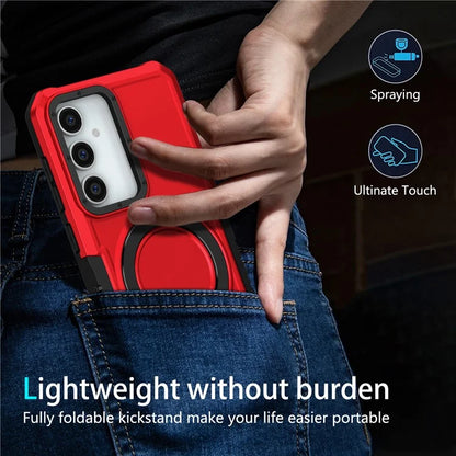 For Samsung Galaxy S23 FE Case Hybrid TPU+PC Kickstand Anti-scratch Phone Protector