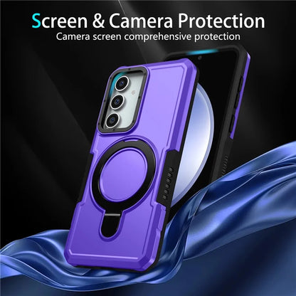 For Samsung Galaxy S23 FE Case Hybrid TPU+PC Kickstand Anti-scratch Phone Protector