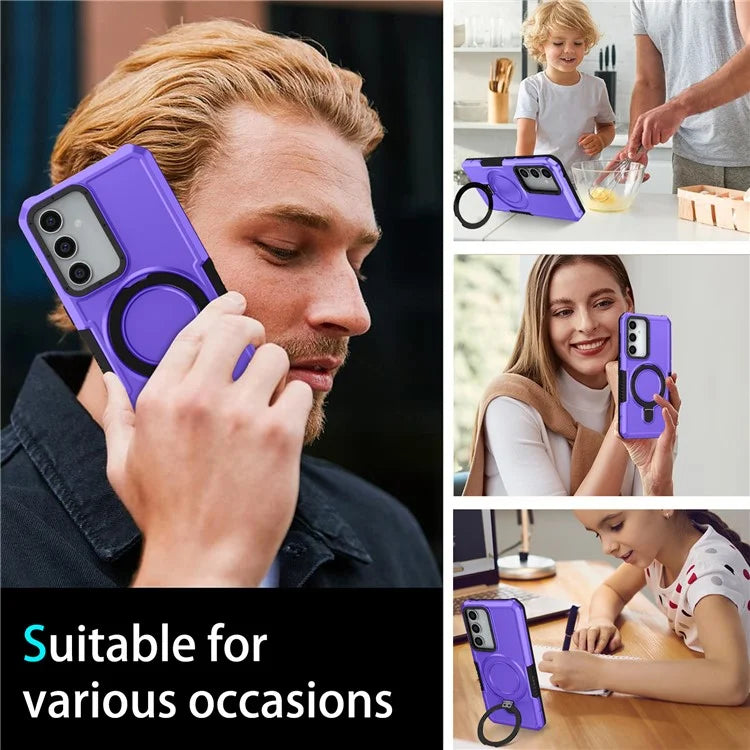 For Samsung Galaxy S23 FE Case Hybrid TPU+PC Kickstand Anti-scratch Phone Protector