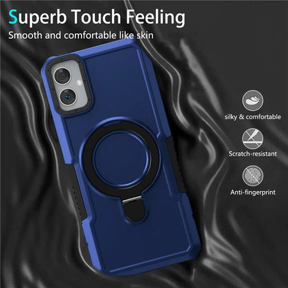 For Samsung Galaxy A05 4G Cover Hybrid TPU+PC Smartphone Case with Ring Holder Kickstand