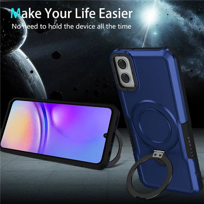 For Samsung Galaxy A05 4G Cover Hybrid TPU+PC Smartphone Case with Ring Holder Kickstand