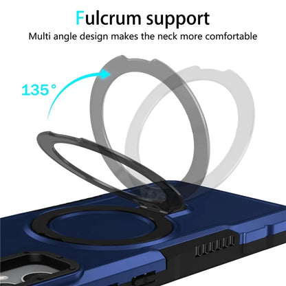 For Samsung Galaxy A05 4G Cover Hybrid TPU+PC Smartphone Case with Ring Holder Kickstand