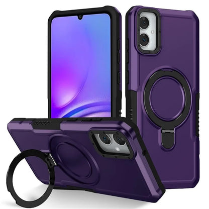 For Samsung Galaxy A05 4G Cover Hybrid TPU+PC Smartphone Case with Ring Holder Kickstand