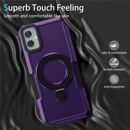 For Samsung Galaxy A05 4G Cover Hybrid TPU+PC Smartphone Case with Ring Holder Kickstand