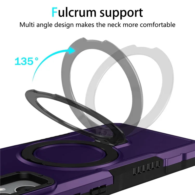 For Samsung Galaxy A05 4G Cover Hybrid TPU+PC Smartphone Case with Ring Holder Kickstand