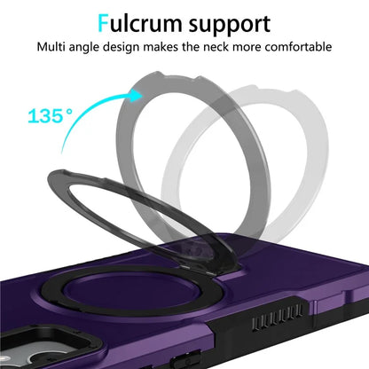 For Samsung Galaxy A05 4G Cover Hybrid TPU+PC Smartphone Case with Ring Holder Kickstand