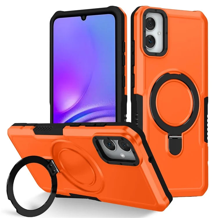 For Samsung Galaxy A05 4G Cover Hybrid TPU+PC Smartphone Case with Ring Holder Kickstand