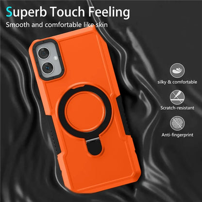 For Samsung Galaxy A05 4G Cover Hybrid TPU+PC Smartphone Case with Ring Holder Kickstand