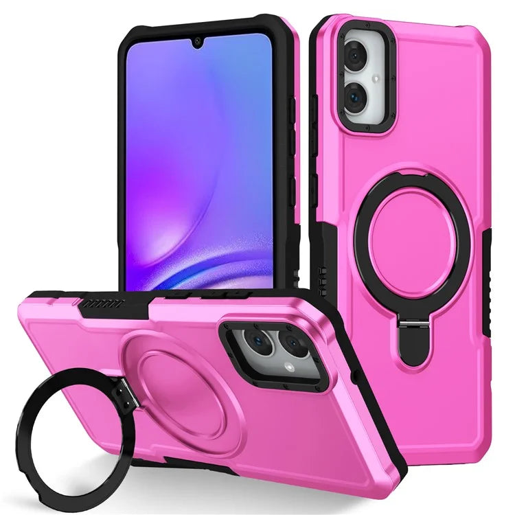 For Samsung Galaxy A05 4G Cover Hybrid TPU+PC Smartphone Case with Ring Holder Kickstand
