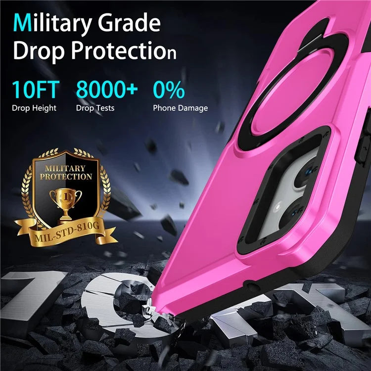 For Samsung Galaxy A05 4G Cover Hybrid TPU+PC Smartphone Case with Ring Holder Kickstand