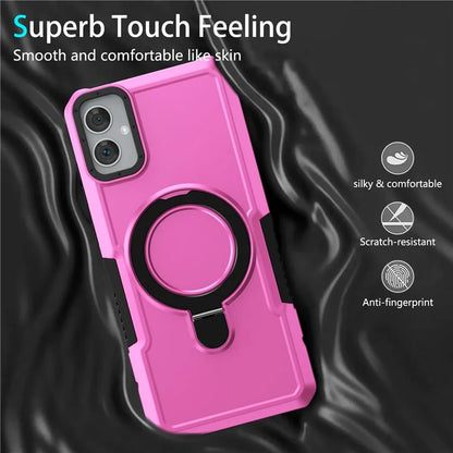 For Samsung Galaxy A05 4G Cover Hybrid TPU+PC Smartphone Case with Ring Holder Kickstand