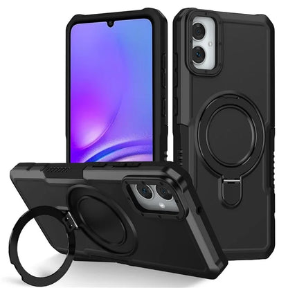For Samsung Galaxy A05 4G Cover Hybrid TPU+PC Smartphone Case with Ring Holder Kickstand