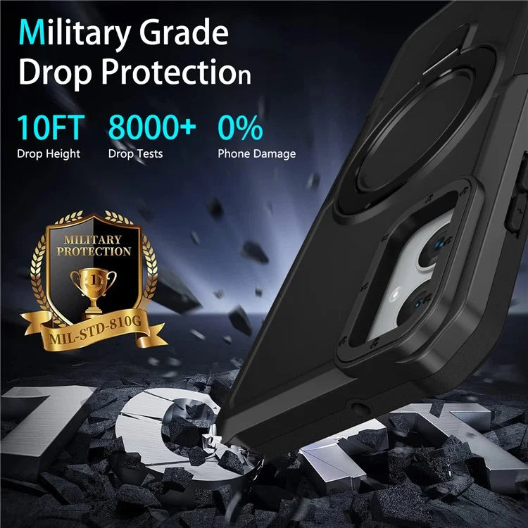 For Samsung Galaxy A05 4G Cover Hybrid TPU+PC Smartphone Case with Ring Holder Kickstand