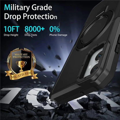 For Samsung Galaxy A05 4G Cover Hybrid TPU+PC Smartphone Case with Ring Holder Kickstand
