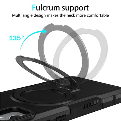For Samsung Galaxy A05 4G Cover Hybrid TPU+PC Smartphone Case with Ring Holder Kickstand