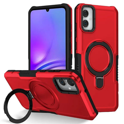For Samsung Galaxy A05 4G Cover Hybrid TPU+PC Smartphone Case with Ring Holder Kickstand