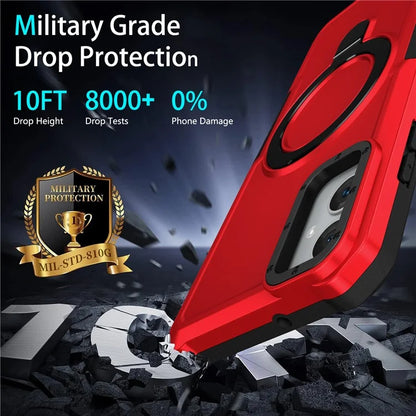 For Samsung Galaxy A05 4G Cover Hybrid TPU+PC Smartphone Case with Ring Holder Kickstand