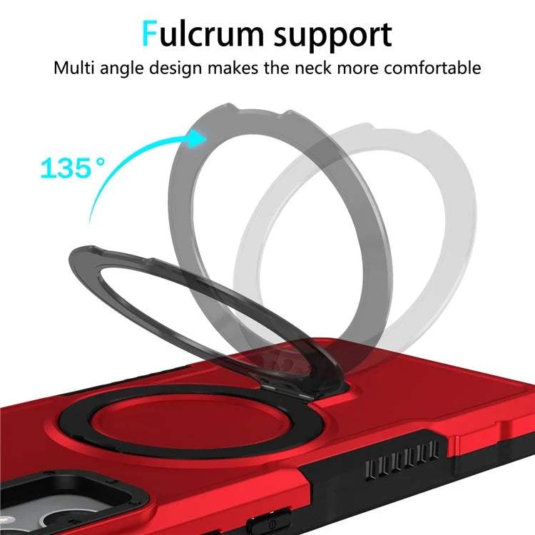 For Samsung Galaxy A05 4G Cover Hybrid TPU+PC Smartphone Case with Ring Holder Kickstand
