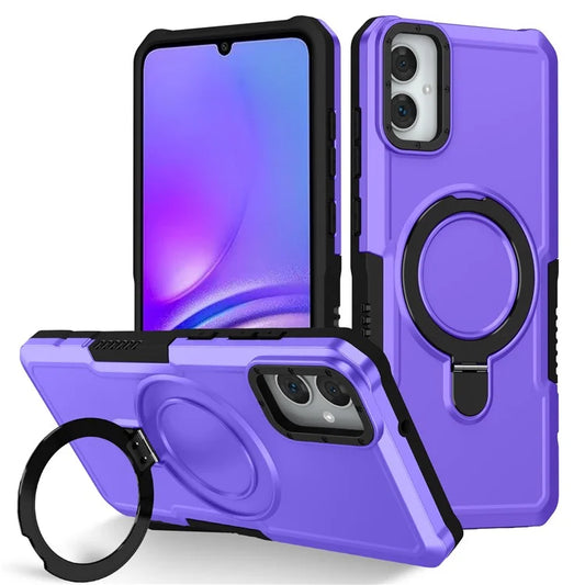For Samsung Galaxy A05 4G Cover Hybrid TPU+PC Smartphone Case with Ring Holder Kickstand