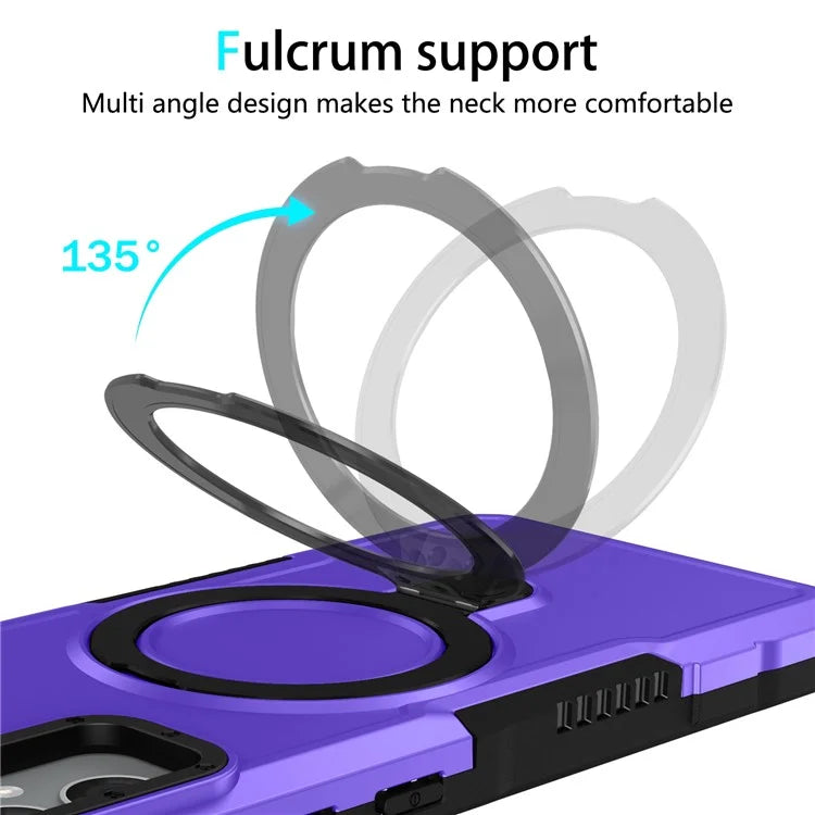 For Samsung Galaxy A05 4G Cover Hybrid TPU+PC Smartphone Case with Ring Holder Kickstand