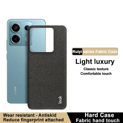 IMAK Ruiyi Series for Xiaomi Redmi Note 13 Pro 5G / Poco X6 5G Case Cloth Texture PU+PC Phone Cover
