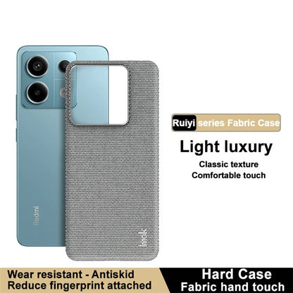 IMAK Ruiyi Series for Xiaomi Redmi Note 13 Pro 5G / Poco X6 5G Case Cloth Texture PU+PC Phone Cover