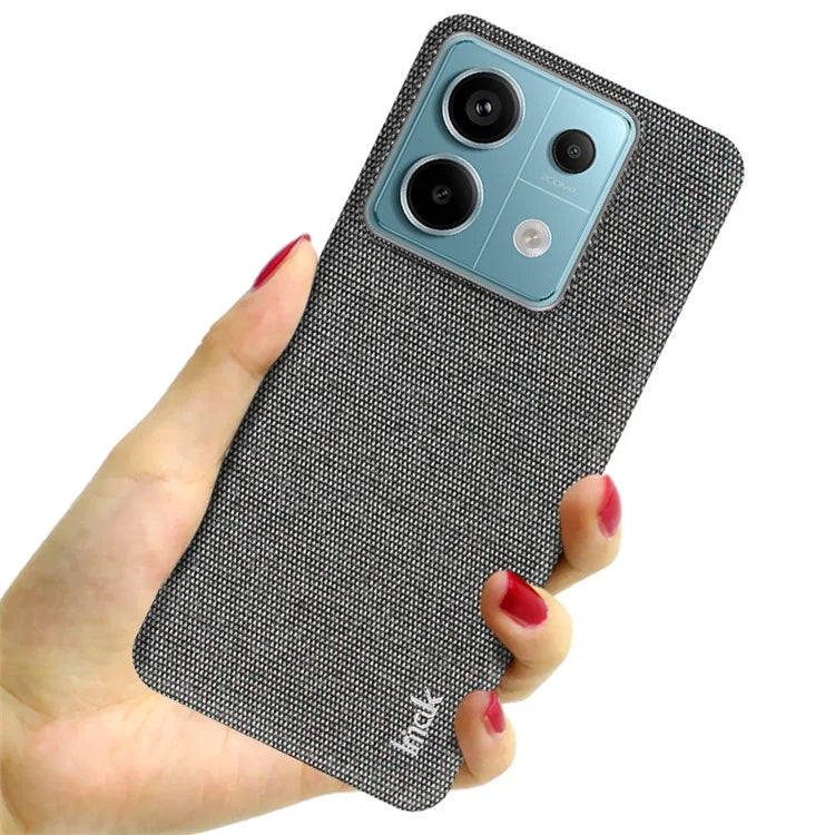 IMAK Ruiyi Series for Xiaomi Redmi Note 13 Pro 5G / Poco X6 5G Case Cloth Texture PU+PC Phone Cover