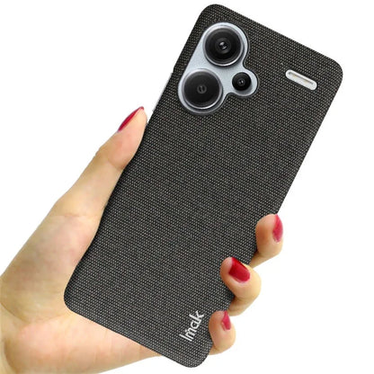 IMAK Ruiyi Series for Xiaomi Redmi Note 13 Pro+ 5G Back Case Cloth Texture PU+PC Cover Protector