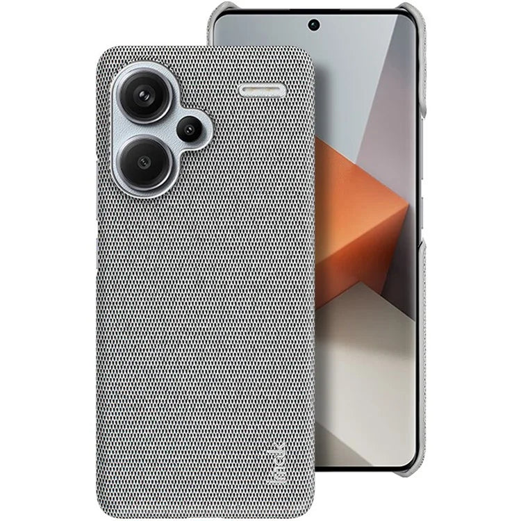 IMAK Ruiyi Series for Xiaomi Redmi Note 13 Pro+ 5G Back Case Cloth Texture PU+PC Cover Protector