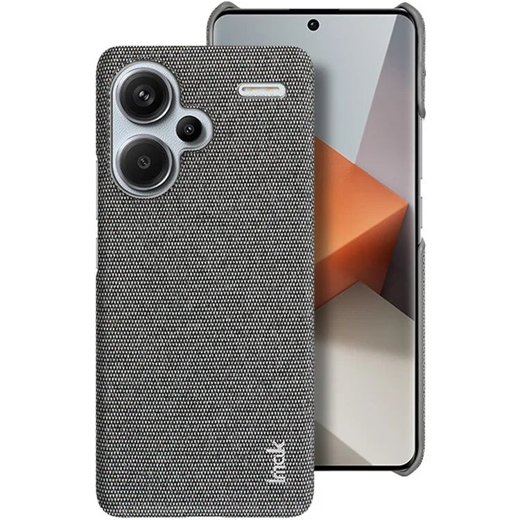 IMAK Ruiyi Series for Xiaomi Redmi Note 13 Pro+ 5G Back Case Cloth Texture PU+PC Cover Protector