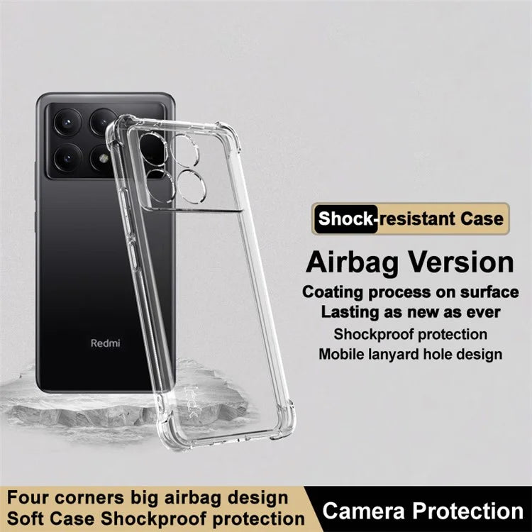 IMAK For Xiaomi Redmi K70E 5G / Poco X6 Pro 5G Clear Case Shockproof TPU Phone Cover