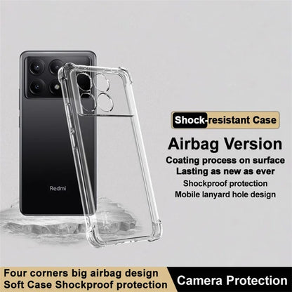 IMAK For Xiaomi Redmi K70E 5G / Poco X6 Pro 5G Clear Case Shockproof TPU Phone Cover