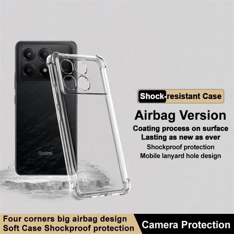 IMAK For Xiaomi Redmi K70 5G  /  K70 Pro 5G Clear Phone Case Drop-proof TPU Cover Protector