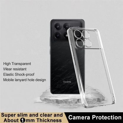 IMAK UX-5 Series for Xiaomi Redmi K70 5G  /  K70 Pro 5G Clear Case Ultra Slim TPU Back Cover