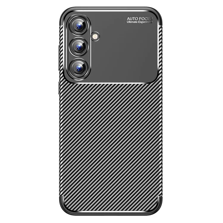 For Samsung Galaxy A35 5G Cell Phone Case Carbon Fiber Texture TPU Anti-fingerprint Protection Cover