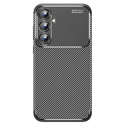 For Samsung Galaxy A35 5G Cell Phone Case Carbon Fiber Texture TPU Anti-fingerprint Protection Cover