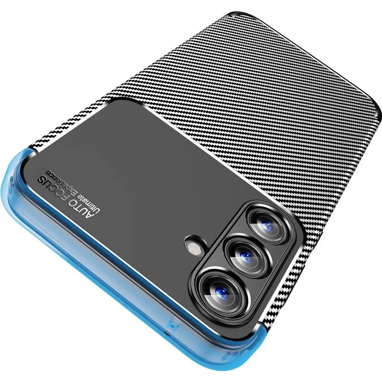 For Samsung Galaxy A35 5G Cell Phone Case Carbon Fiber Texture TPU Anti-fingerprint Protection Cover