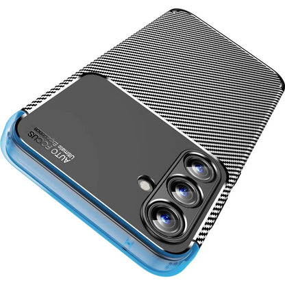 For Samsung Galaxy A35 5G Cell Phone Case Carbon Fiber Texture TPU Anti-fingerprint Protection Cover