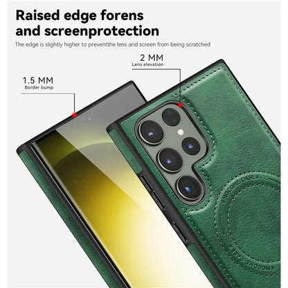 For Samsung Galaxy S22 Ultra 5G Magnetic Case Kickstand Phone Cover