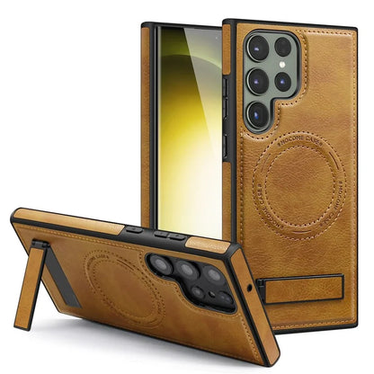 For Samsung Galaxy S22 Ultra 5G Magnetic Case Kickstand Phone Cover