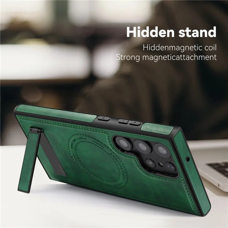 For Samsung Galaxy S22 Ultra 5G Magnetic Case Kickstand Phone Cover