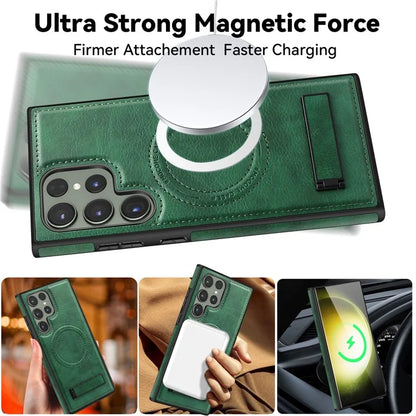 For Samsung Galaxy S22 Ultra 5G Magnetic Case Kickstand Phone Cover
